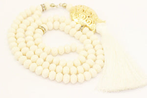 Off White Misbahas, prayer beads, Handmade Prayer Beads 99 Misbaha, Masbaha, 99 beads Tasbeeh, 8mm beads, Tasbeeh, prayer beads, TSPB