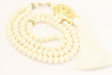 Off White Misbahas, prayer beads, Handmade Prayer Beads 99 Misbaha, Masbaha, 99 beads Tasbeeh, 8mm beads, Tasbeeh, prayer beads, TSPB