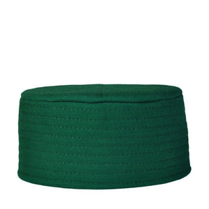 56 CM Plain Green Kufi, Prayer Hat Takke, Ideal for Wrapping, Men Kufi, Sunnah Wear, Muslims Hat, Taqiyah, embroidered prayer hat, Mens Cap