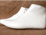 Genuine Leather White Feet Warmer with Men Size, Winter socks, Shoes, Slippers Islam Mest, Khuffain, Wudu Socks, Home Shoes