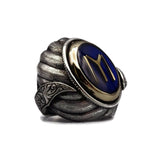 Handmade Ertugrul Series Silver Ring, Kayi Tribe Emblem Accessories, Sultanate Collection