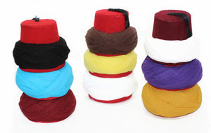 9 Pcs Handmade Mini Fez Set | Islamic Home Decor | Miniature Imamahs | Ameen Gift | Moorish Fez