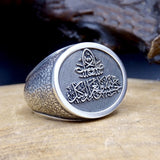 Hasbunallah wa ni'mal-Wakil Engraved Ring for Men | Sterling Silver Ring | Personalized Ring | Silver Stackable Ring | Ottoman Calligraphy