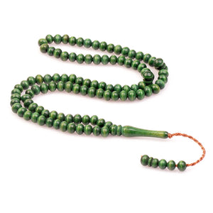 Green Boxwood Tree 8mm Tasbih Prayer Beads with 99 Beads Misbaha Rosary Tasbeeh Muslim