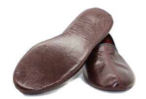 Genuine Leather Bordeaux Slippers MEN Size | Unisex House Slippers | Handmade Leather Socks | Leather Home Shoes