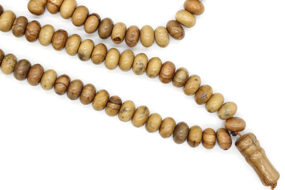 Natural Wood 99 beads Tasbeeh - Wooden Misbaha - Islamic Gifts - Prayer Beads - 5x9 mm Tasbeeh - Misbaha - Dhikr Prayer Beads