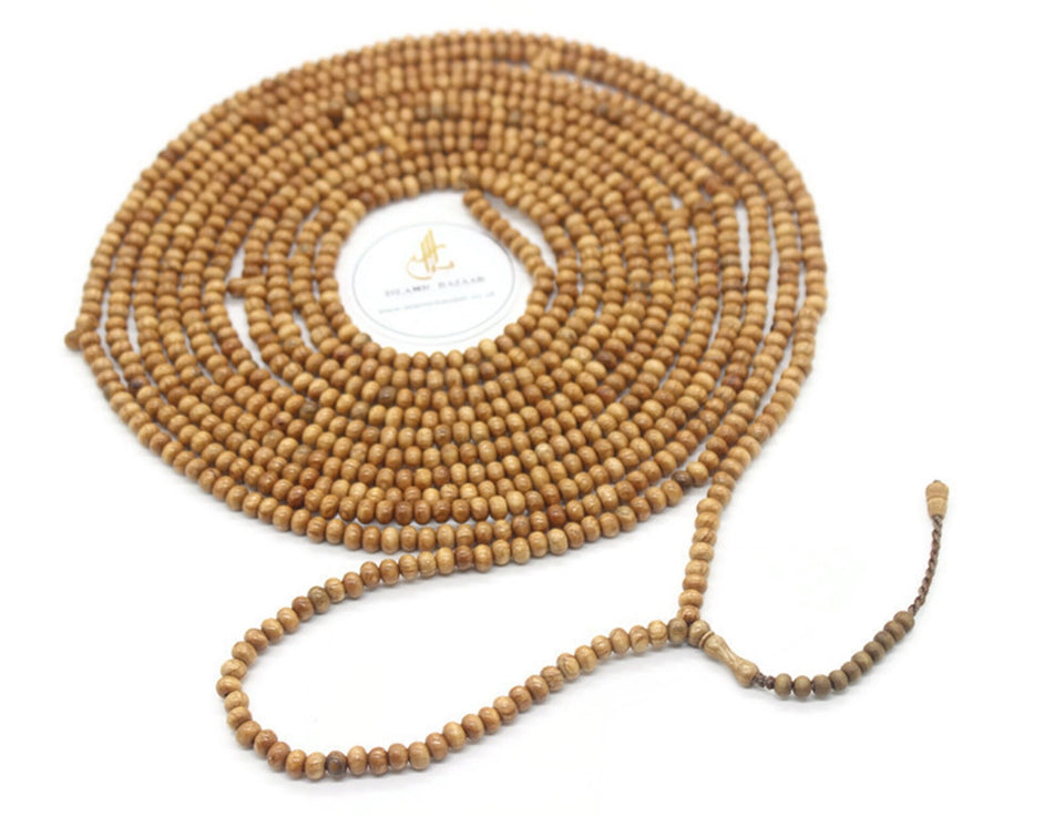 Genuine Melia azedarach Wood Beads, 1000 Prayer Beads Misbaha, Chinaberry Tree Tasbih Tasbeeh Tesbih 5x6 mm Dhikr Prayer Beads