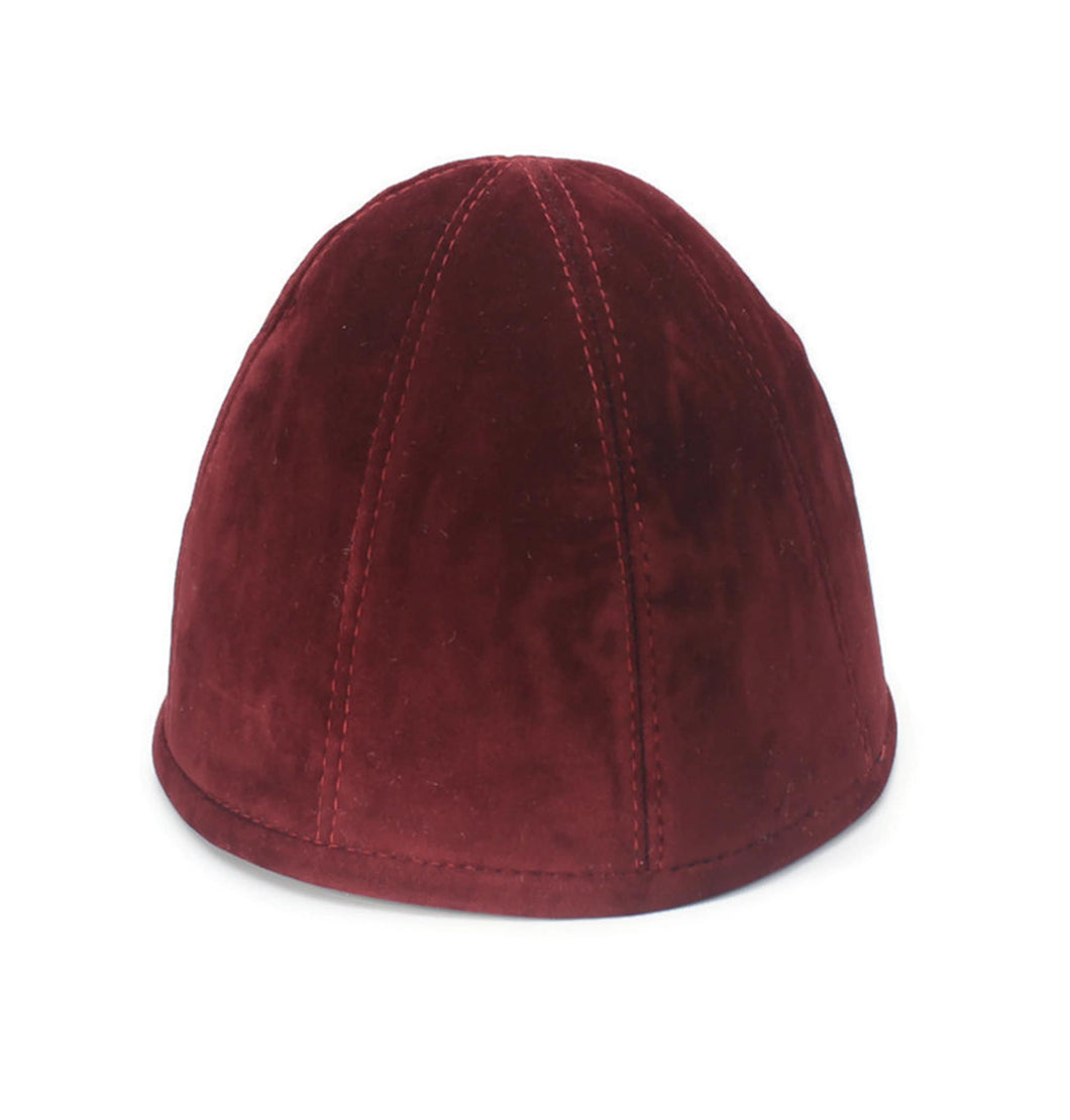 Beautiful Red Velvet Embroidered Kufi Muslim Kufi Takke Peci Kofia Hat Topi, Dervish Clothing, Haqqani Sufi Hat