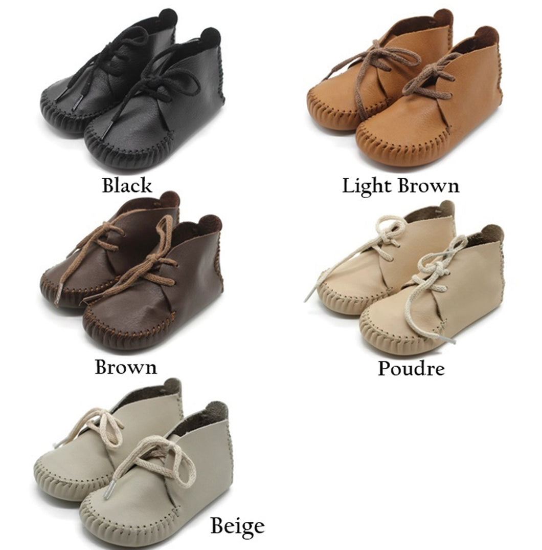 Choose Your Color Leather First Walking Shoes Classic Breathable Hook Sneakers, Baby Moccasins, Newborn Leather Slippers