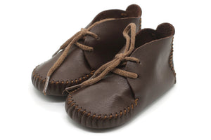 Brown Leather First Walking Shoes Classic Breathable Hook Sneakers, Baby Moccasins, Newborn Leather Slippers