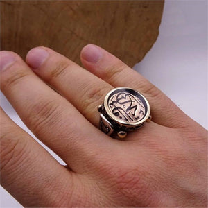 Names and Initials Embroidered Sterling Silver Ring, Ideal Gift, Jewelry Gift, Gift for Her,Islamic Art, Name Ring, Personalized Ring