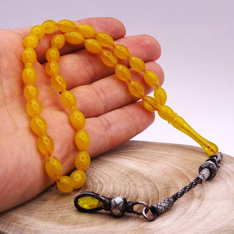 Sterling Silver 33 Beads Tasbih, Amber Tasbih, Arabian Prayer Beads, Misbaha,  Prayer Beads, Muslim Gifts, Subha, Tasbeeh, Eid Gifts, Imama