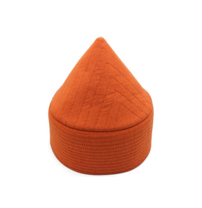 Orange Naqshibandi Kufi Muslim Takke Peci Kofia Hat Topi, Dervish Clothing, Haqqani Sufi Hat