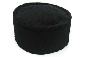 Black Caucasian Style Kufi Muslim Takke Peci Kofia Hat Topi, Dervish Clothing, Haqqani Sufi Hat