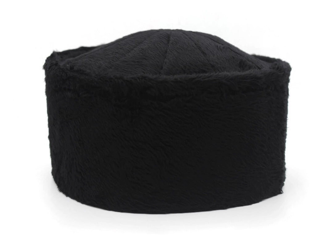 Black Caucasian Style Kufi Muslim Takke Peci Kofia Hat Topi, Dervish Clothing, Haqqani Sufi Hat