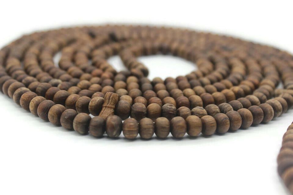 Genuine Dark Melia azedarach Wood Beads, 1000 Prayer Beads Misbaha, Tasbeeh Counter Dhikr Tasbih Tasbeeh Tesbih 6x8 mm Dhikr Prayer Beads