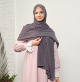 Smoked Gray Dubai Silk Scarf Hijab | Soft Turkish Style Hijab | Muslimah Wear | Muslim Women Clothing | Muslimah Hijab |Shawl| Hijab Fashion