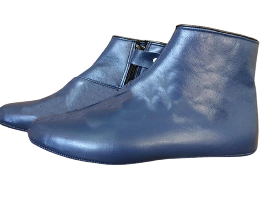 Lux Genuine Leather Blue  Feet Warmer with Women Size, Winter socks, Foot Warmers, Slippers Islam Mest, Khuffain, Wudu Socks, Halal Socks - islamicbazaar