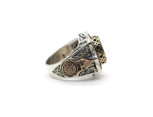 Muhru Suleiman Sterling Silver Ring, Mens Ring, Stamp of Suleiman, Persolized Signet Ring