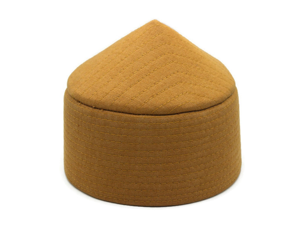 Yellow Naqshibandi Kufi Muslim Takke Peci Kofia Hat Topi, Dervish Clothing, Haqqani Sufi Hat, Islamic Wear, Islamic Gift, Hat For Men,