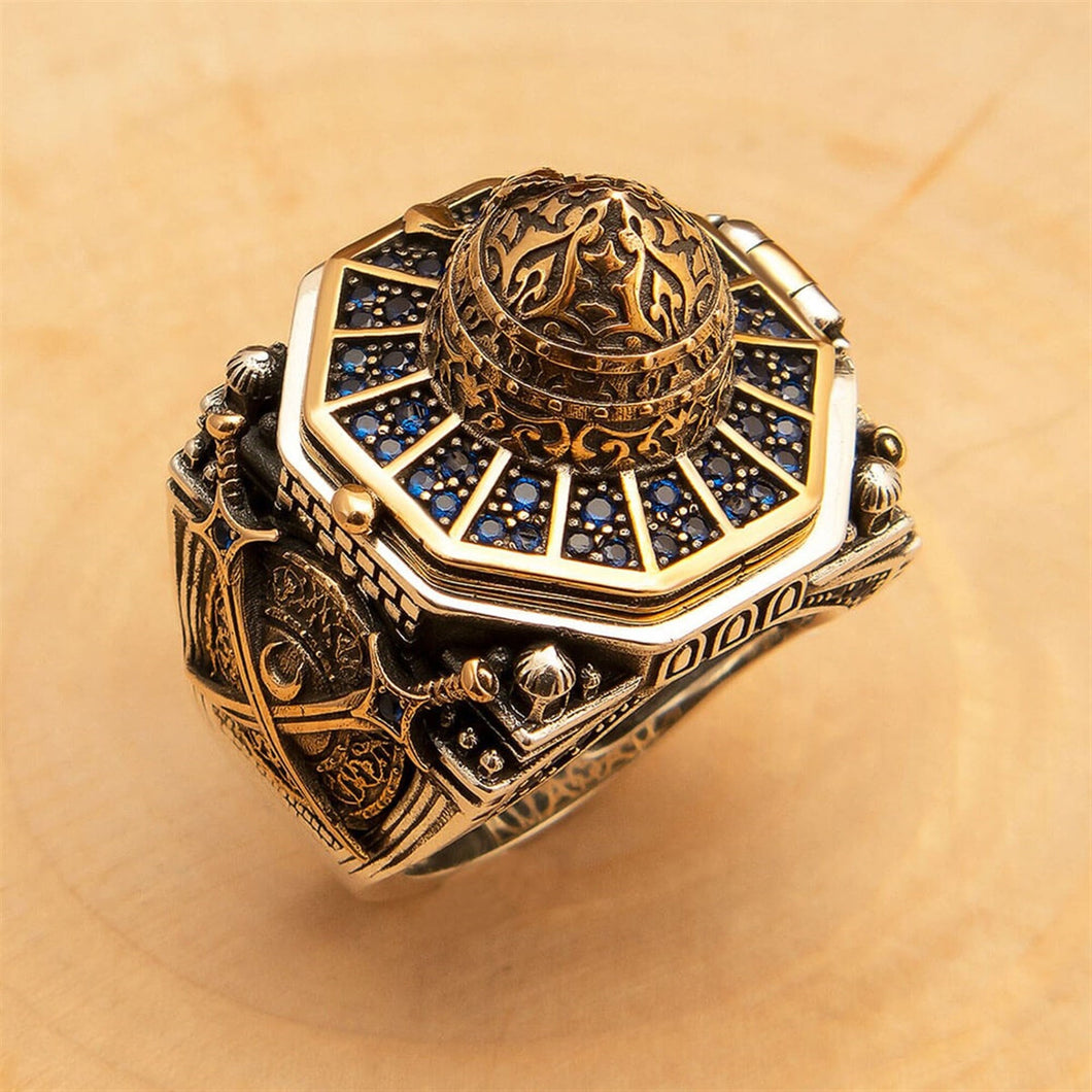 Qubbat al Sakhra Sterling Silver Ring, Mens Ring, Qubbat as Sakhra Ring, Quds Jerusalem Masjeed Inspired Ring