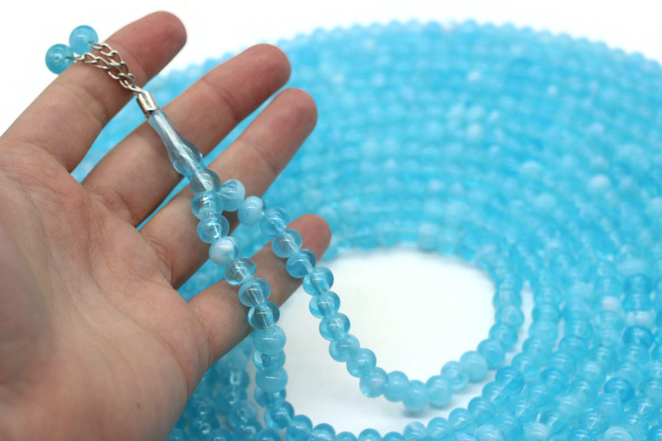 Baby Blue 5000 beads Tasbeeh, Acrylic Misbaha, Rosary Beads, Dhikr Tasbih, Colorful Misbahas, Tijani tasbih subha prayer beads