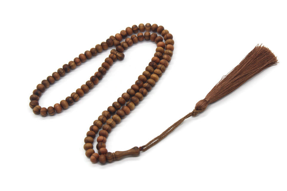 99 Beads Genuine Olive Wood Tasbih, Prayer Beads Misbaha Tasbih Tasbeeh Tesbih 5x7 mm Tijani tasbih subha prayer beads