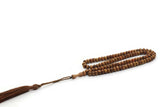 Genuine Olive Wood Dhikr Beads, 100 Prayer Beads Misbaha Tasbih Tasbeeh Tesbih 5x7 mm Zhikr Prayer Beads, Naqshbandi Tijani tasbih subha