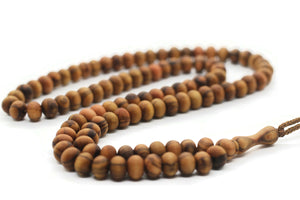 Genuine Olive Wood Dhikr Beads, 100 Prayer Beads Misbaha Tasbih Tasbeeh Tesbih 5x7 mm Zhikr Prayer Beads, Naqshbandi Tijani tasbih subha