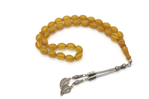 Dangle Amber Bakelite Catalin | 33 Bead Prayer Beads | Drop Amber Tasbih | Misbaha | Rosary | Islamic Gift | Gift For Him