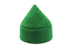 Forest Green Naqshibandi Kufi Muslim Takke Peci Kofia Hat Topi, Dervish Clothing, Haqqani Sufi Hat, Islamic Wear, Islamic Gift