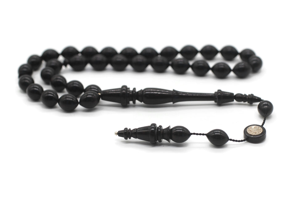 Blackwood 33 Bead Tasbih With Special Imamah | Islamic Gift | Gift For Him | Islamic Rosary | Tasbeeh | Prayer Beads |Mastership Handcrafted