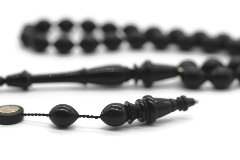 Blackwood 33 Bead Tasbih With Special Imamah | Islamic Gift | Gift For Him | Islamic Rosary | Tasbeeh | Prayer Beads |Mastership Handcrafted