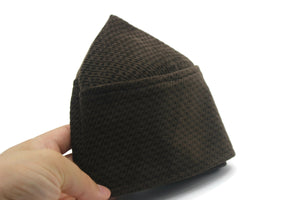 Brown Kufi Hat, Mens Islamic Hat, Soft Kufi Hat for Muslims, Travel Style Foldable Prayer Hat