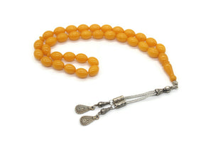 Amber Bakelite Catalin | 33 Bead Prayer Beads | Rosary | Amber Tasbih | Misbaha | Dhikr Prayer Beads | Islamic Gift | Gift For Him