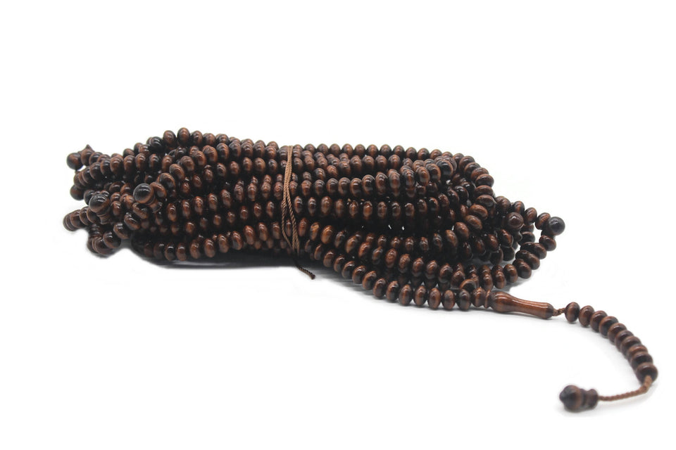 Brown Boxwood Tree 8mm Tasbih Prayer Beads with 1000 Beads Misbaha Rosary Tasbeeh Muslim