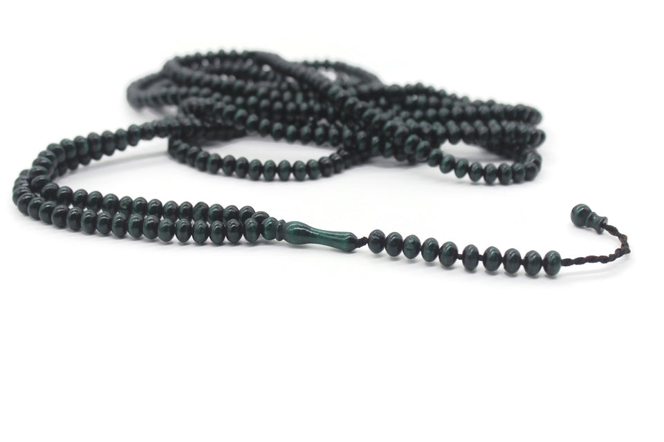 Dark Green Boxwood Tree 8mm Tasbih Prayer Beads with 500 Beads Misbaha Rosary Tasbeeh Muslim