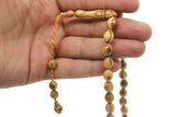 Genuine Olive Wood Beads, 33 Prayer Beads Misbaha Tasbih Tasbeeh Tesbih 8x11mm Dhikr Prayer Beads