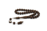 Genuine Sandalwood 33 Bead Tasbih | Islamic Gift | Gift For Him | Islamic Rosary | Tasbeeh | Prayer Beads | Mastership Handcrafted