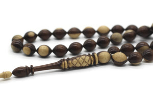 Double Color Coconut Tree 33 Bead Tasbih | Islamic Gift | Gift For Him | Islamic Rosary | Tasbeeh | Prayer Beads | Misbaha