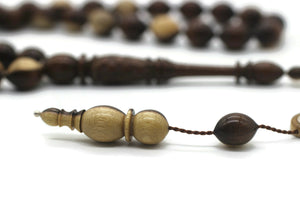 Double Color Coconut Tree 33 Bead Tasbih | Islamic Gift | Gift For Him | Islamic Rosary | Tasbeeh | Prayer Beads | Misbaha