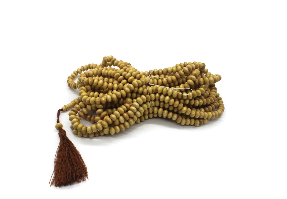 Light Brown Boxwood Tree 10x7 mm Tasbih Prayer Beads with 500 Beads Misbaha Rosary Tasbeeh Muslim