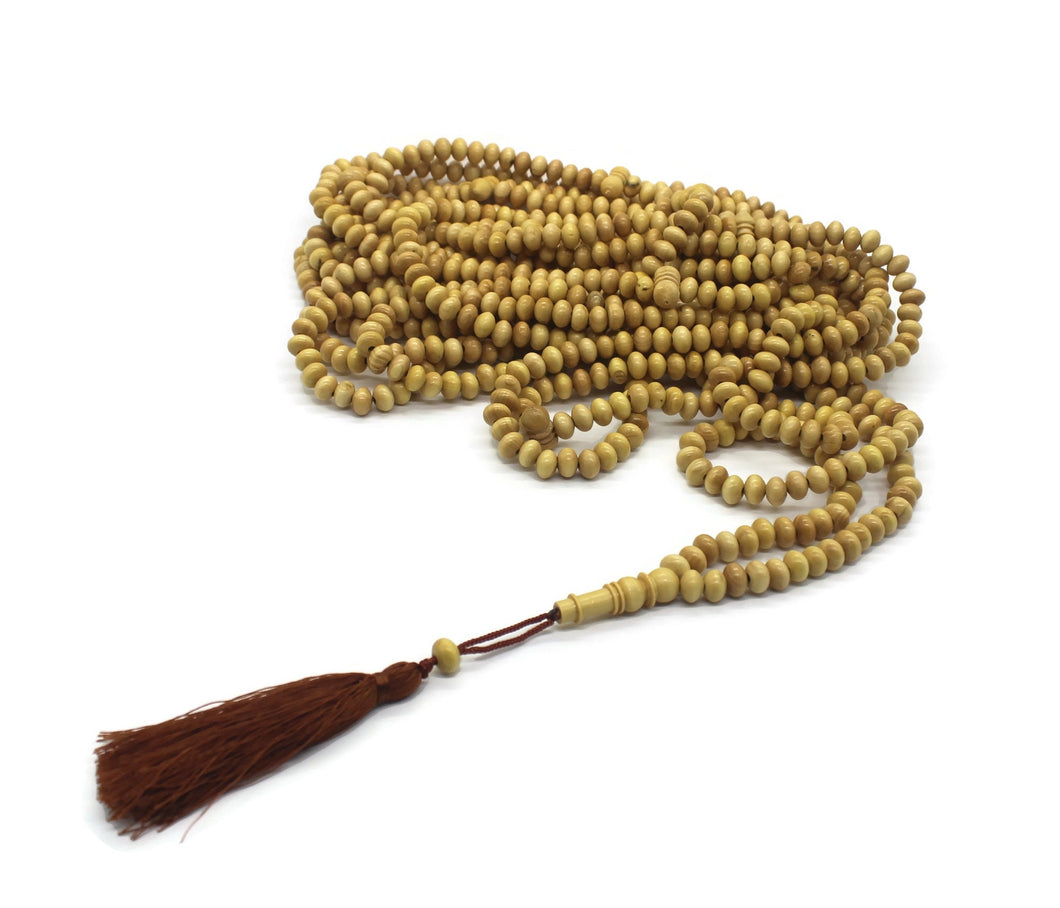 Light Brown Boxwood Tree 10x7 mm Tasbih Prayer Beads with 500 Beads Misbaha Rosary Tasbeeh Muslim