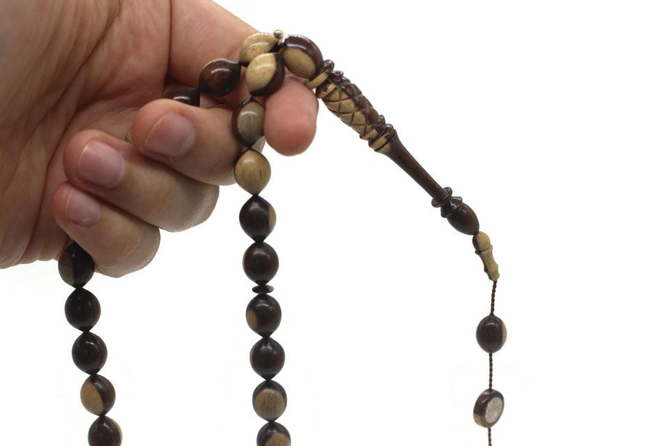 Double Color Coconut Tree 33 Bead Tasbih | Islamic Gift | Gift For Him | Islamic Rosary | Tasbeeh | Prayer Beads | Misbaha