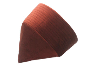 Copper Naqshibandi Kufi, Velvet Muslim Takke Peci Kofia Hat Topi, Dervish Clothing, Haqqani Sufi Cap, Men's Muslim Prayer Hat