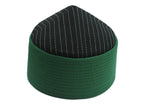 Green and Black Haqqani Kufi Hat, Naqshibandi Kufi Muslim, Dervish Clothing, Haqqani Sufi Hat, Islamic Wear, Muslim Mens Prayer Hat