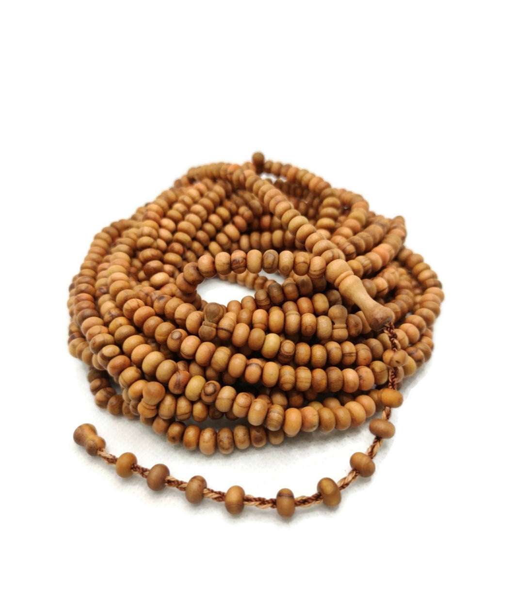 Natural Olive Wood Beads, 1000 Prayer Beads Misbaha Tasbih Tasbeeh Tesbih 6 mm Dhikr Prayer Beads with 10 Beaded Imama