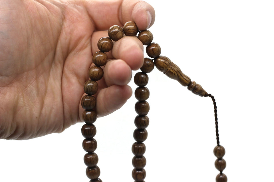 9 mm Genuine Juniper Wood Tasbih, 99 Beads Tasbeeh, Prayer Beads Misbaha Tasbih Tesbih Tijani tasbih subha prayer beads