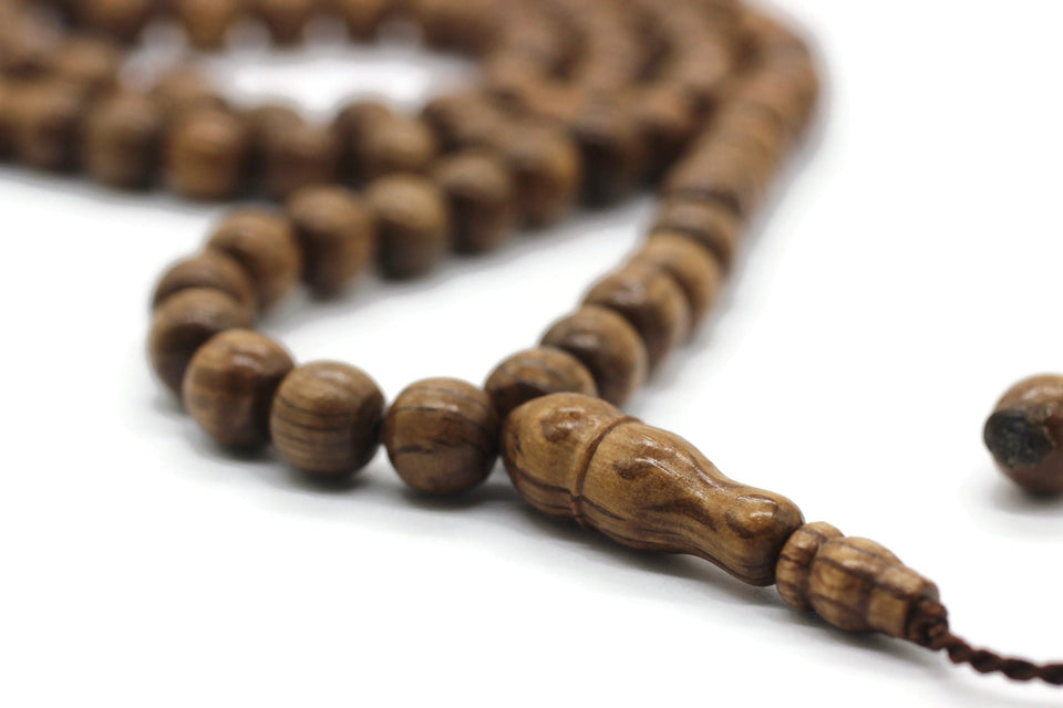 9 mm Genuine Juniper Wood Tasbih, 99 Beads Tasbeeh, Prayer Beads Misbaha Tasbih Tesbih Tijani tasbih subha prayer beads