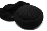 Natural Style Black Handmade Imamah, Sunnah Clothing Muslim Mens Hat, Prayer Cap, Islamic Kufi Hat